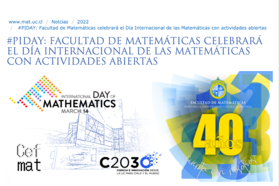 Día de Pi en la UC: 14 de marzo